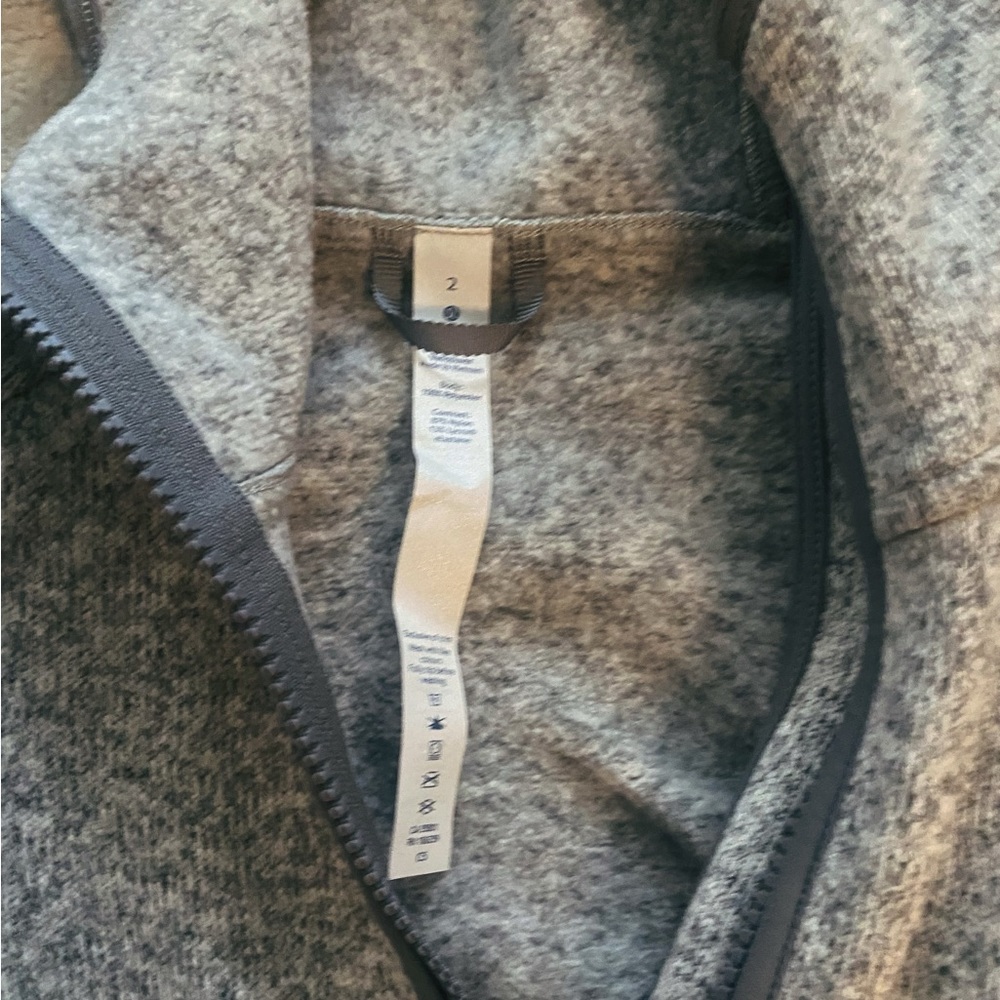 Lululemon marled grey 1/4 zip hoodie - Picture 3 of 4